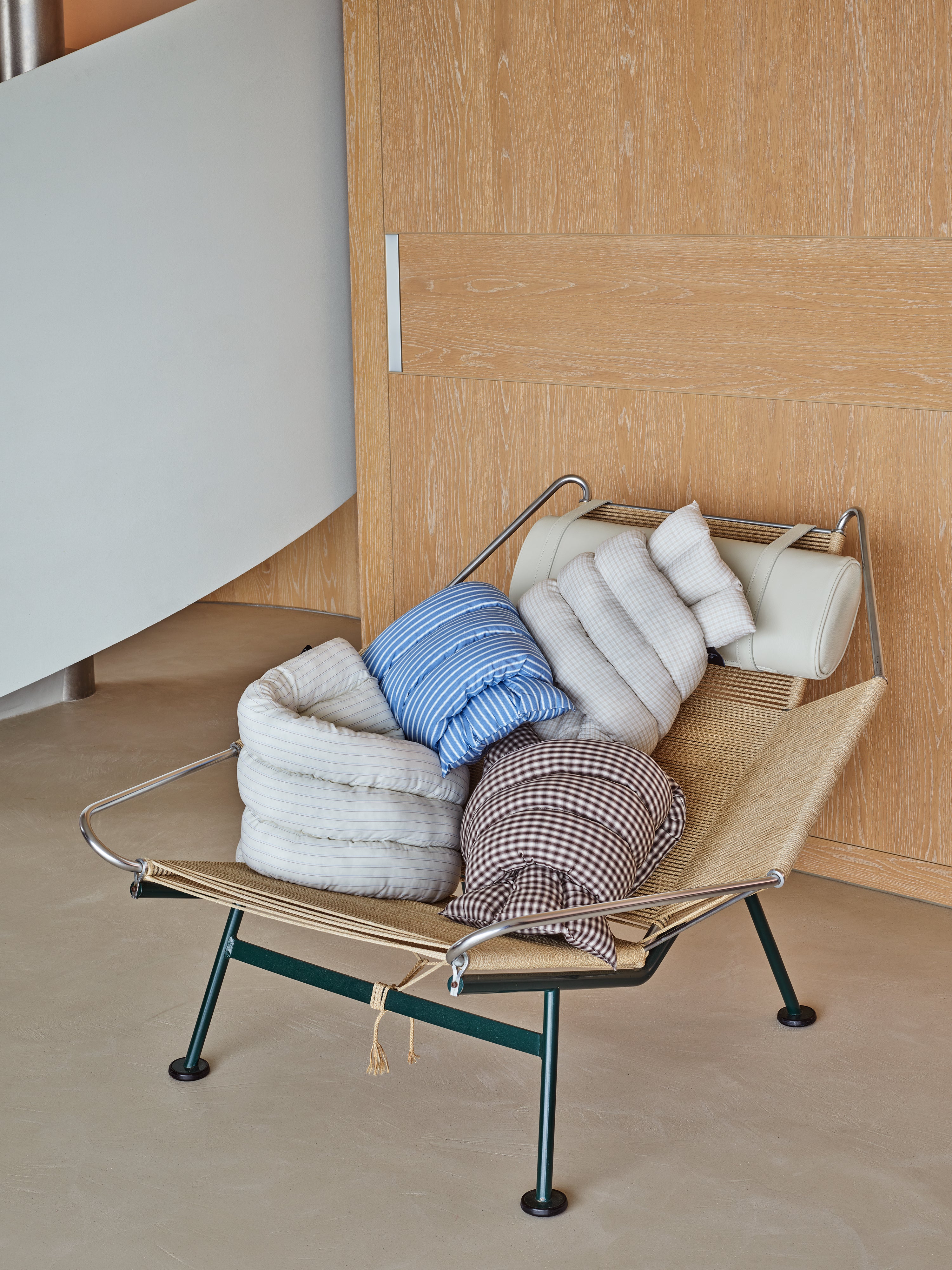 Musubi Cushion – Cotton Stripes | Mediterranean Swim