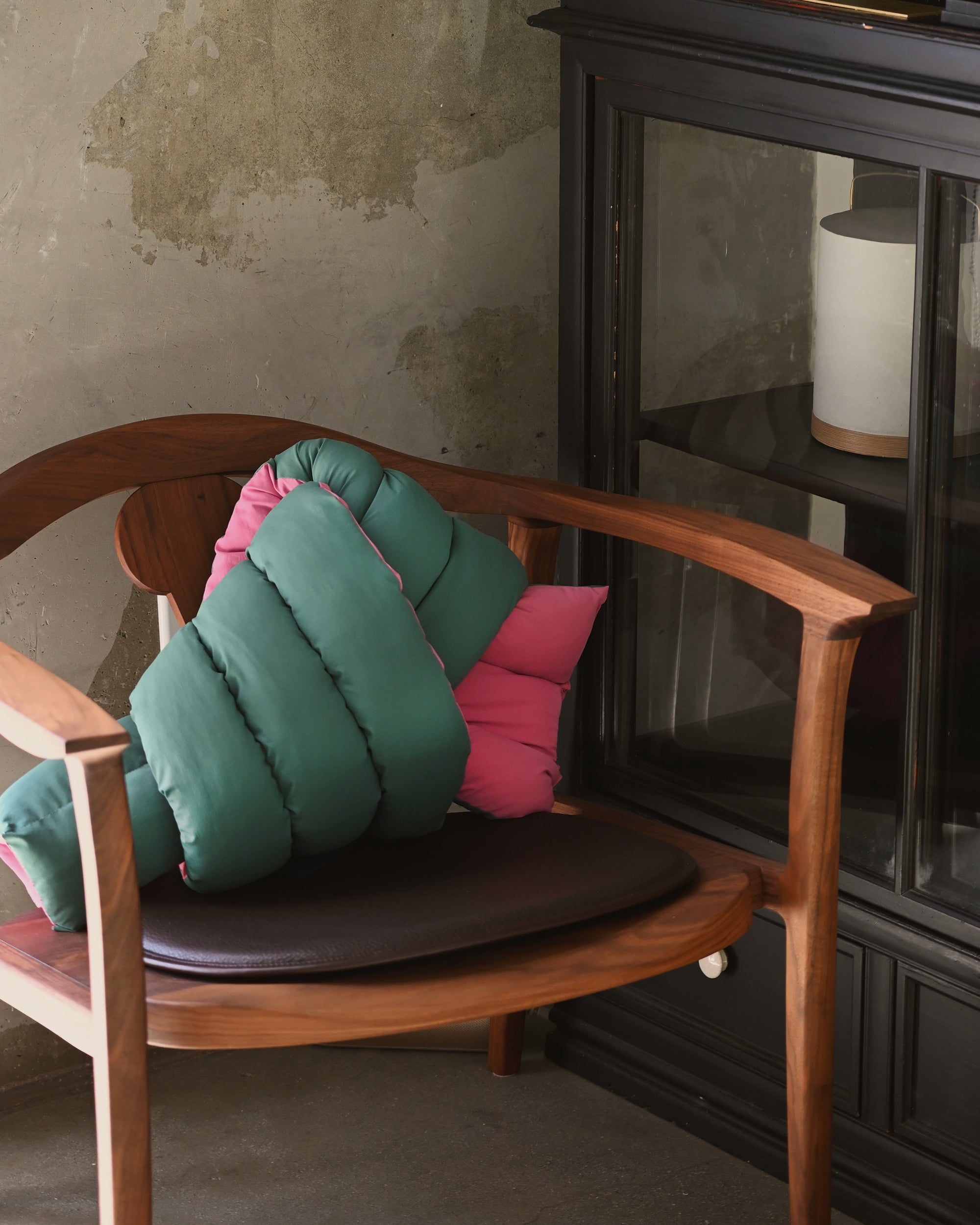 Musubi Cushion - Color Blocking Recycled Polyester | Sicilian Fig