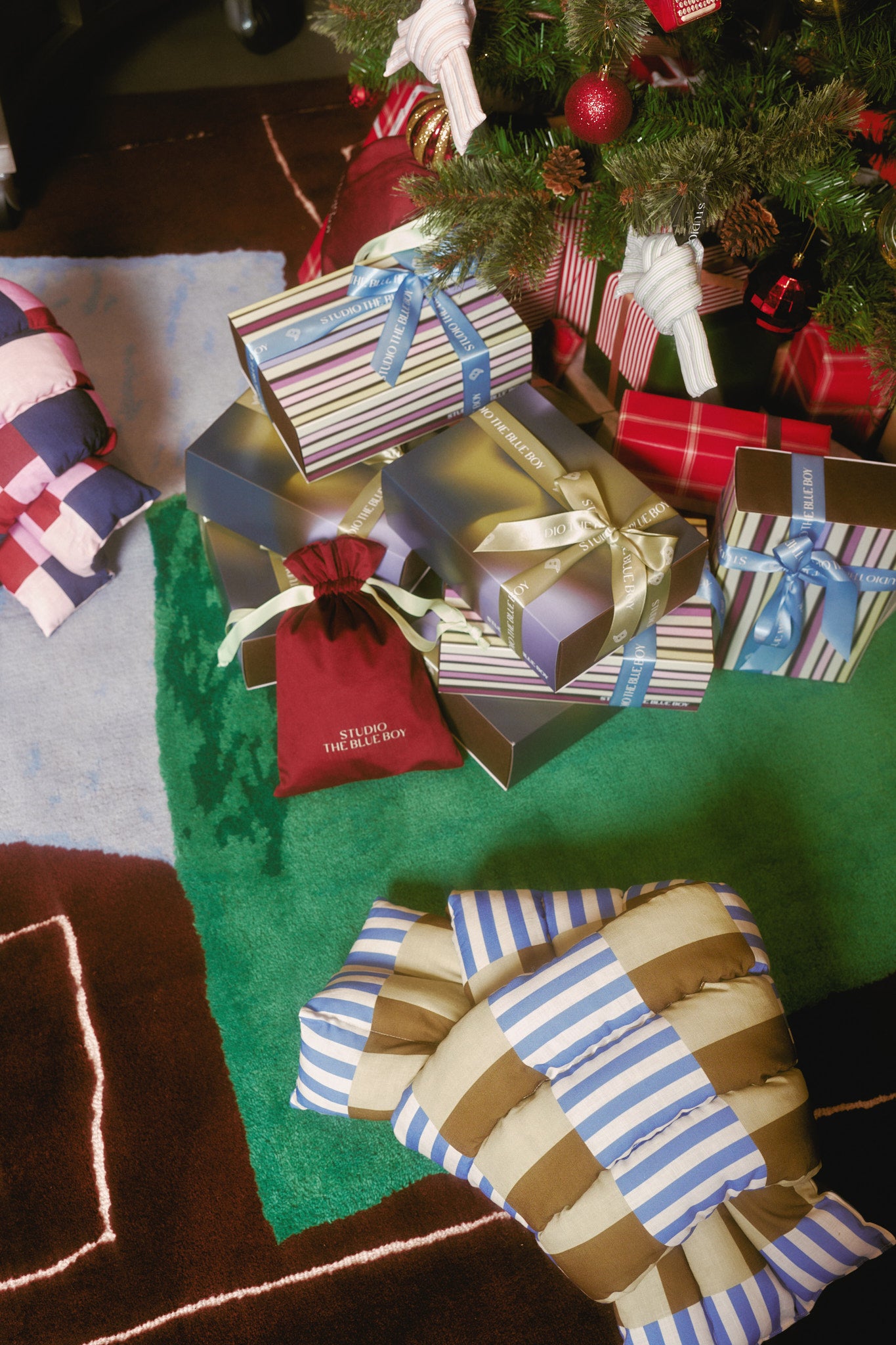 Musubi Cushion - Tile Stripe | Amalfi Olive