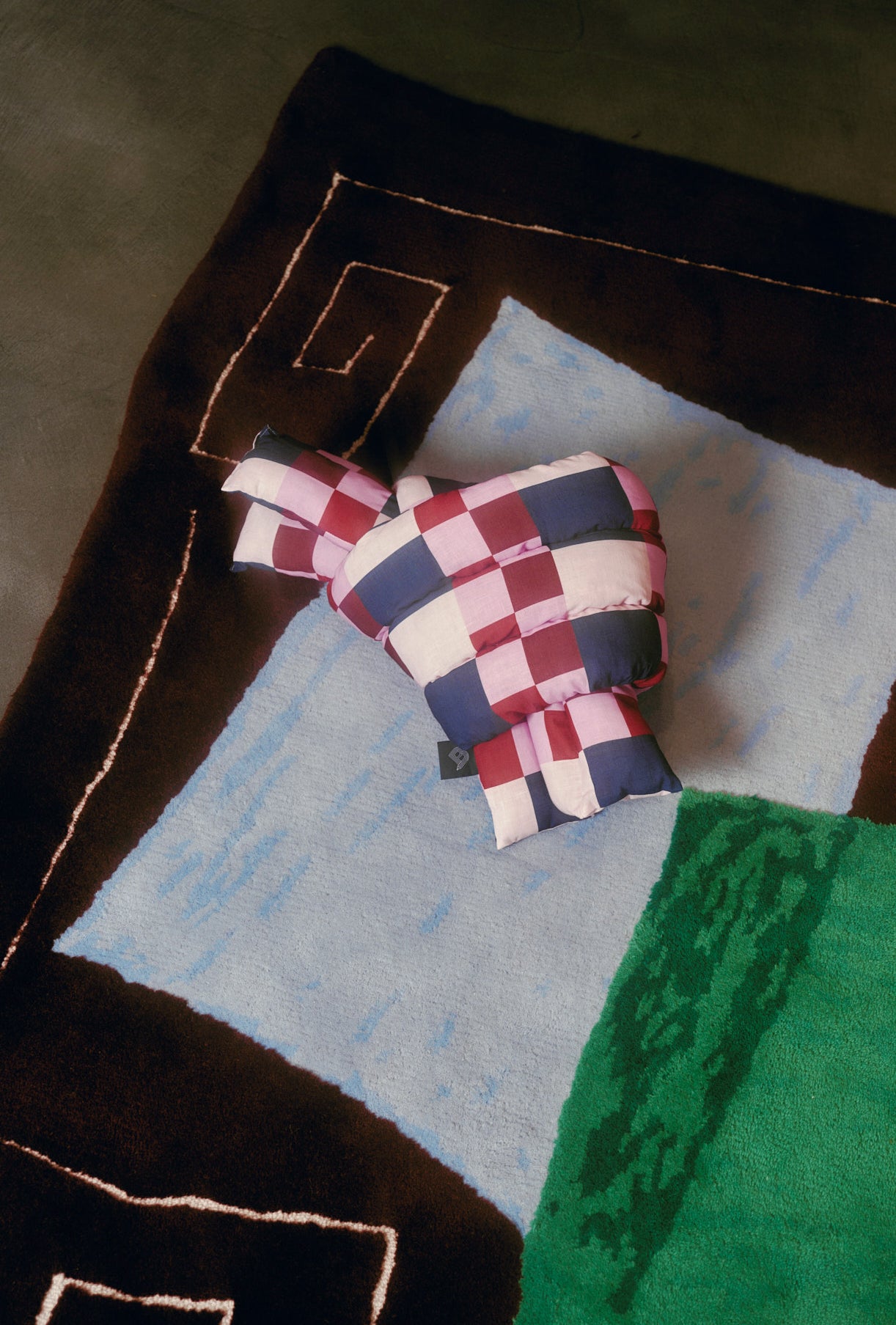 Musubi Cushion - Tile Stripe | Cioccolato Siciliano