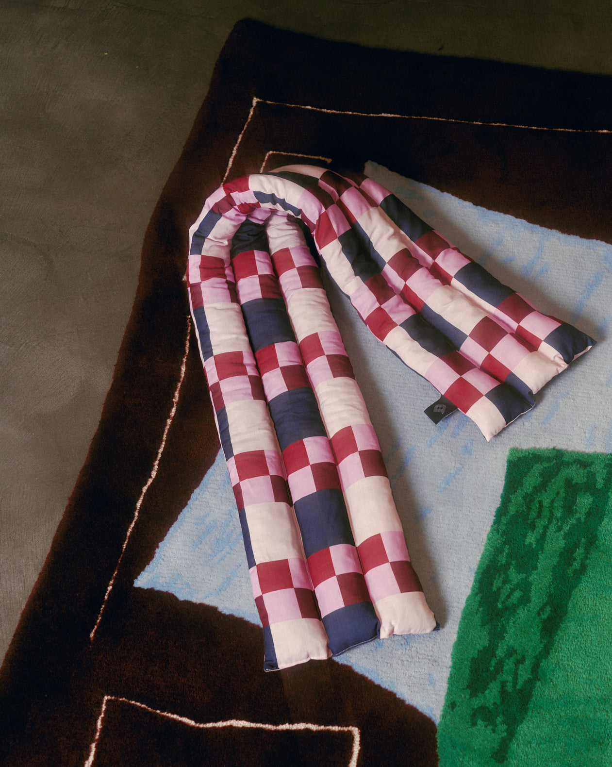 Musubi Cushion - Tile Stripe | Cioccolato Siciliano