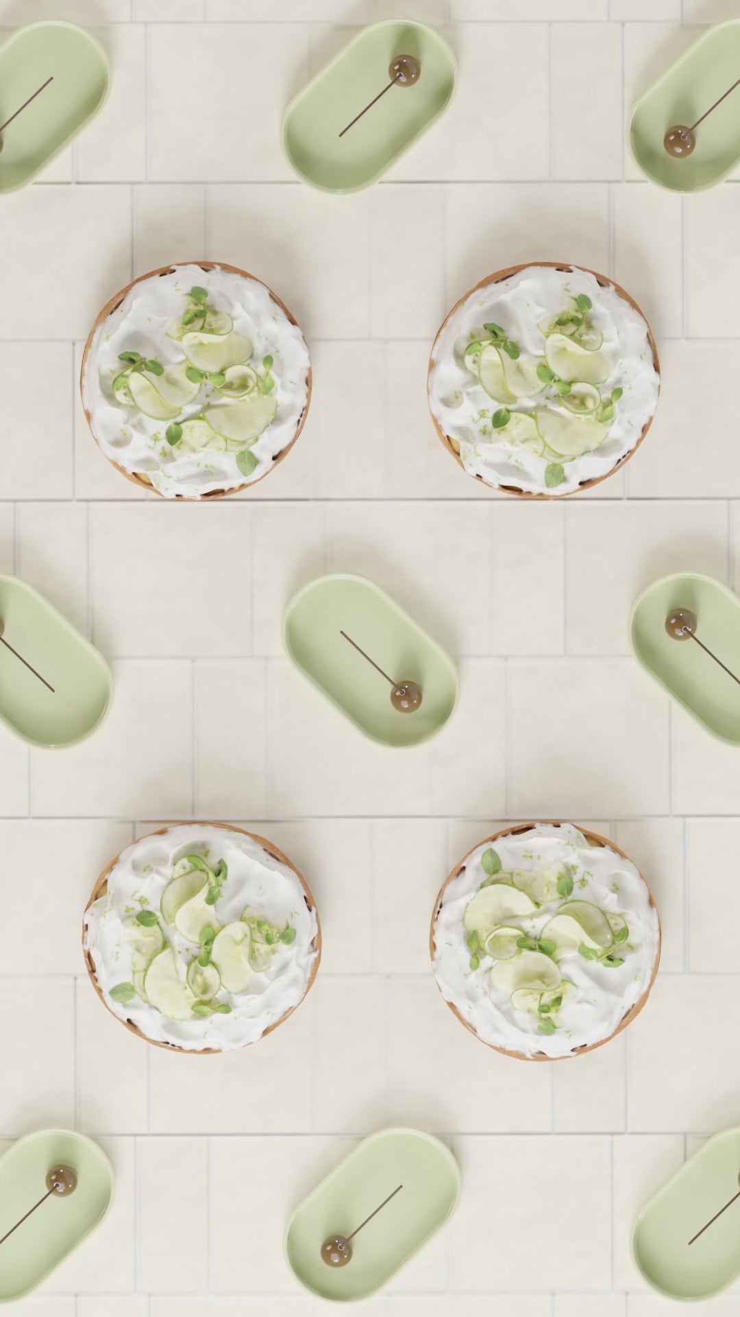 Incense holder（Hasamiyaki）- Key Lime Pie