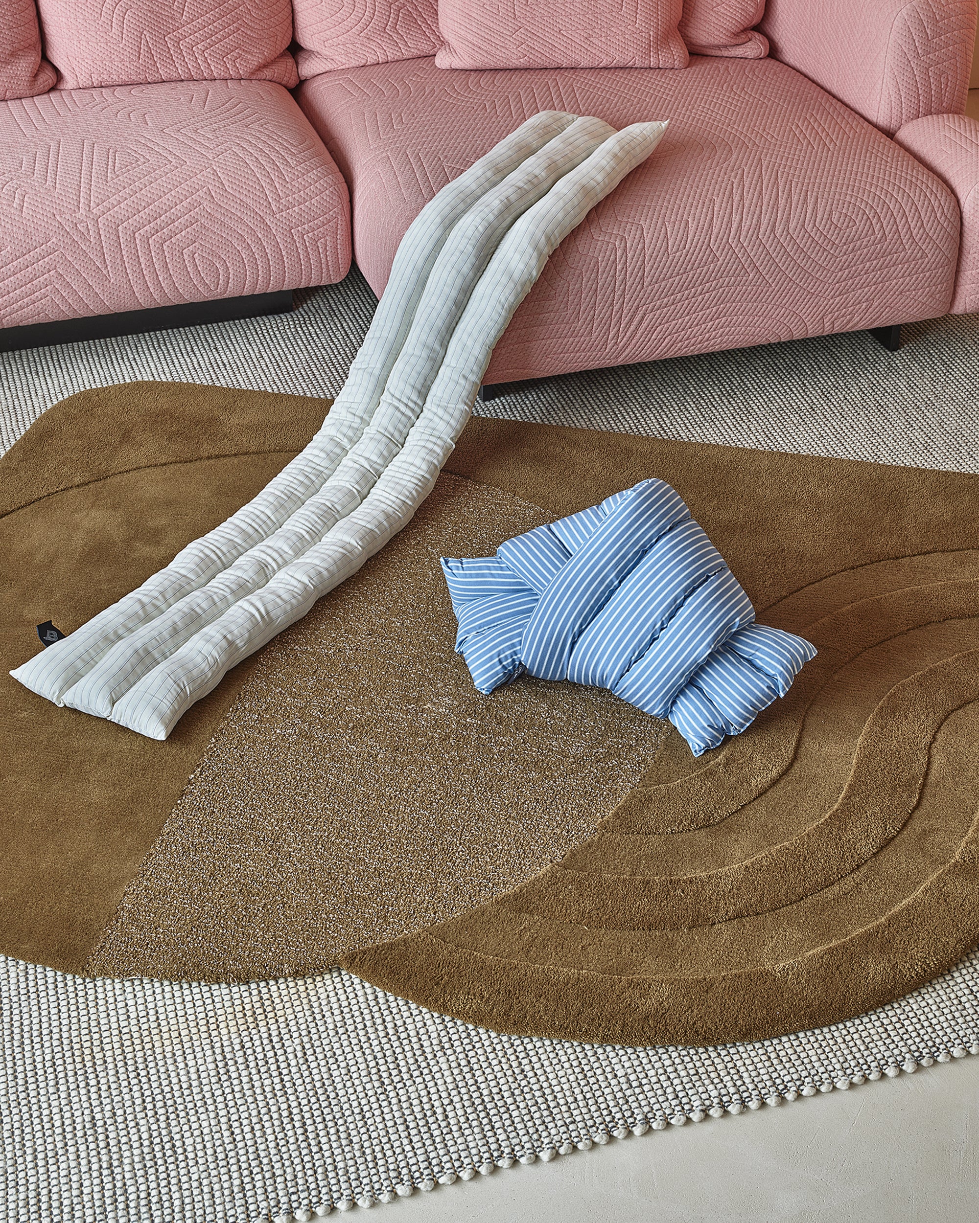 Musubi Cushion – Cotton Stripes | Mediterranean Swim