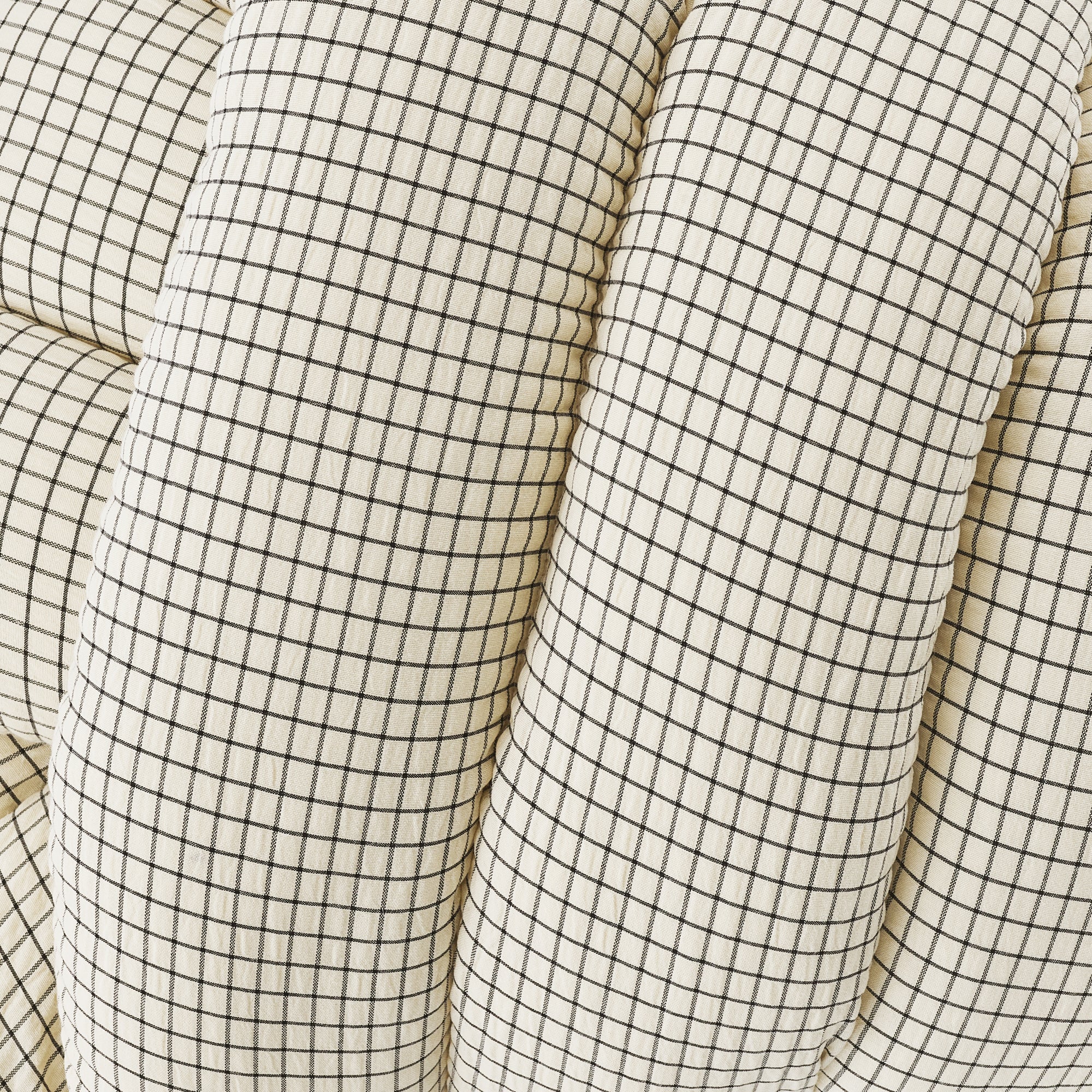 Musubi Cushion – Cotton Checks | Ivory Piazza