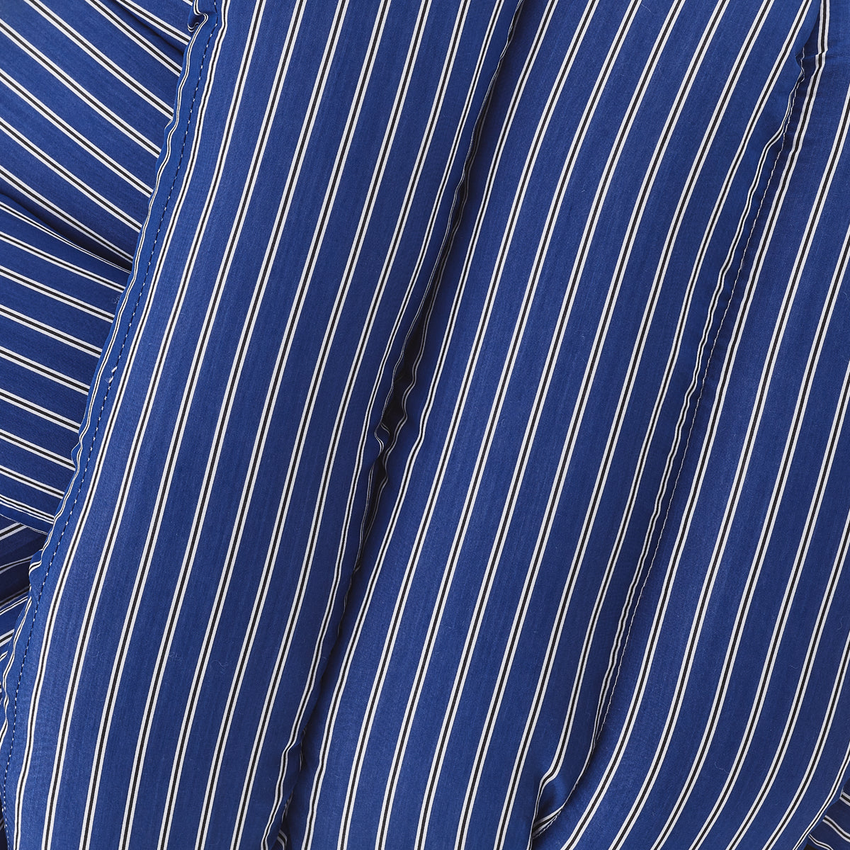 Musubi Cushion - Lyocell Stripes | Cobalt Harbor