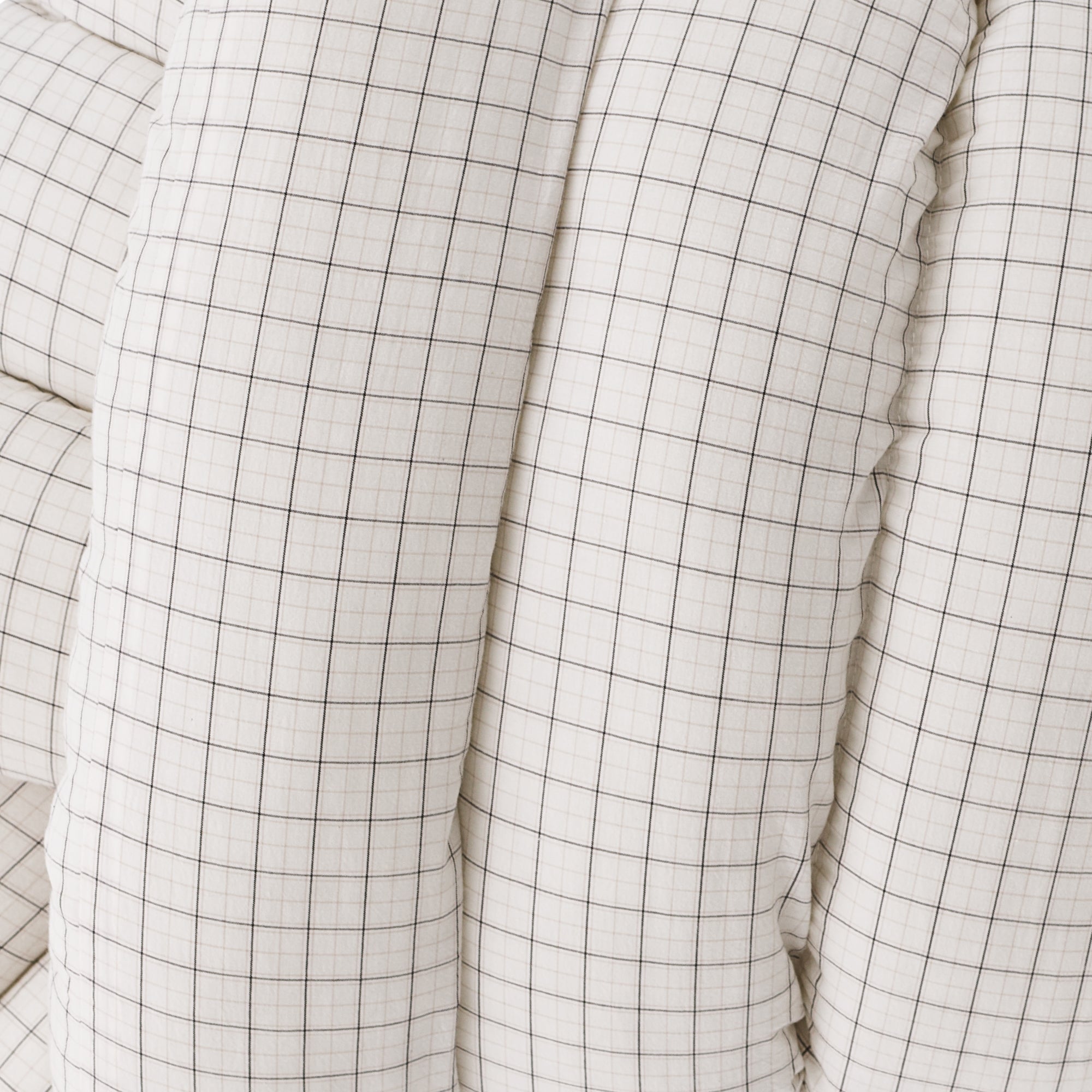 Musubi Cushion - Cotton Check | SoHo Ivory Grid