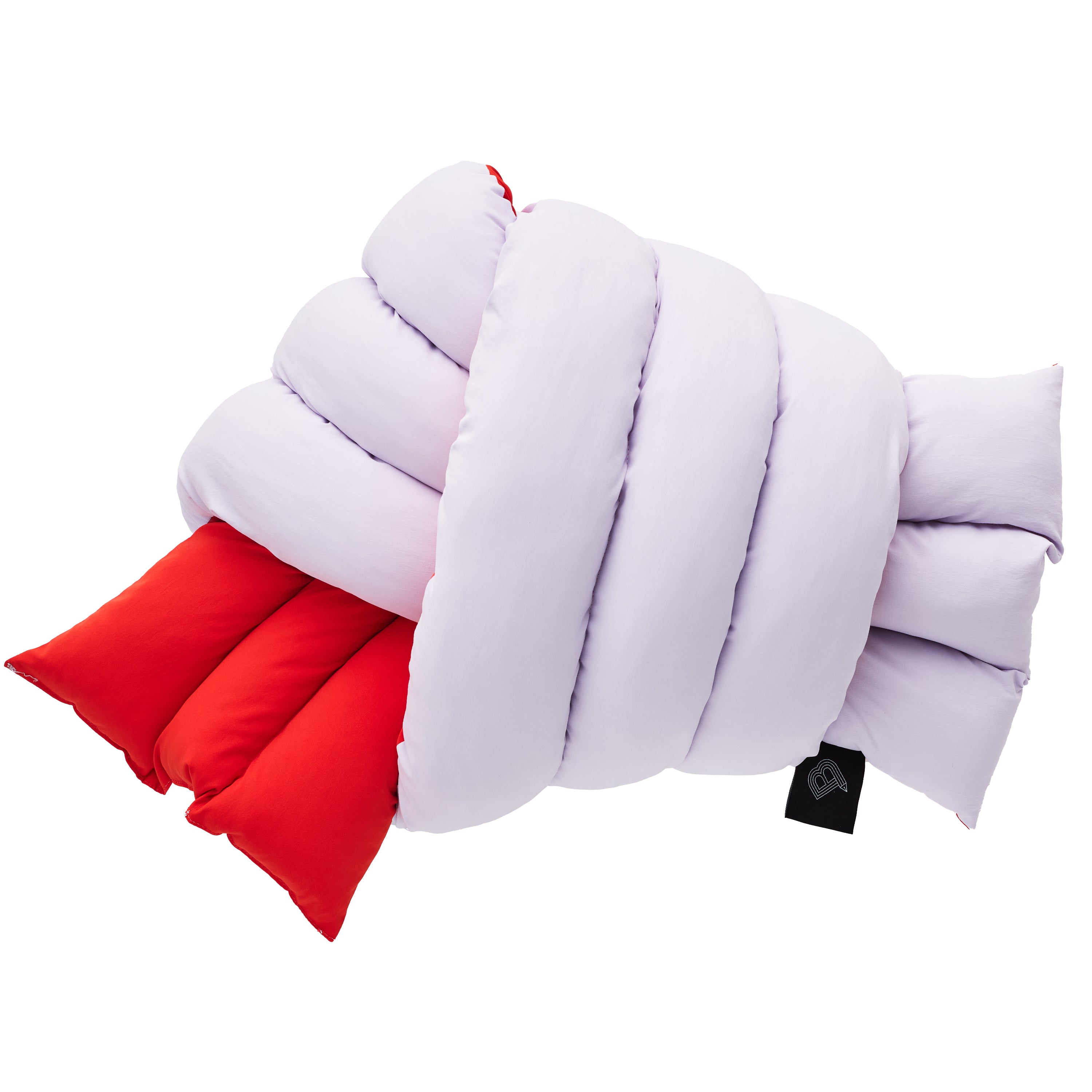 Musubi Cushion - Color Blocking Recycled Polyester | Capri Peach