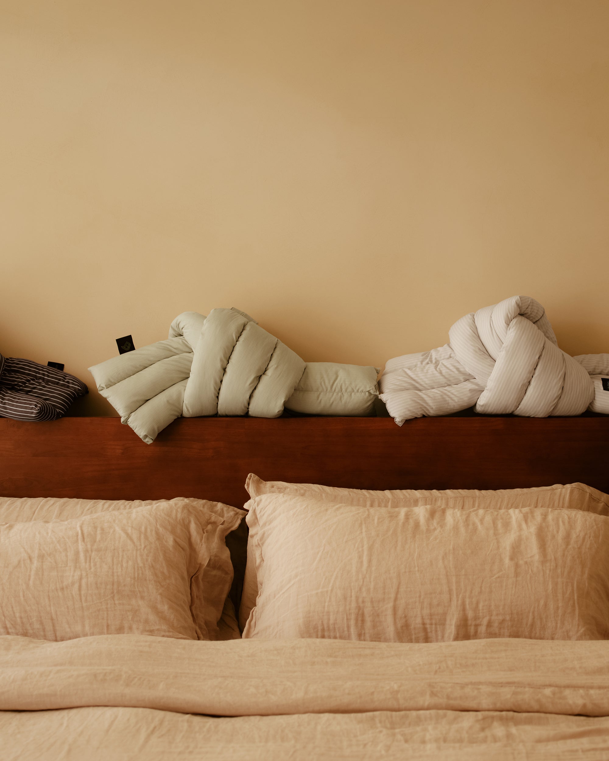 Musubi Cushion - Cotton Quattro Stripe | Gray Sky