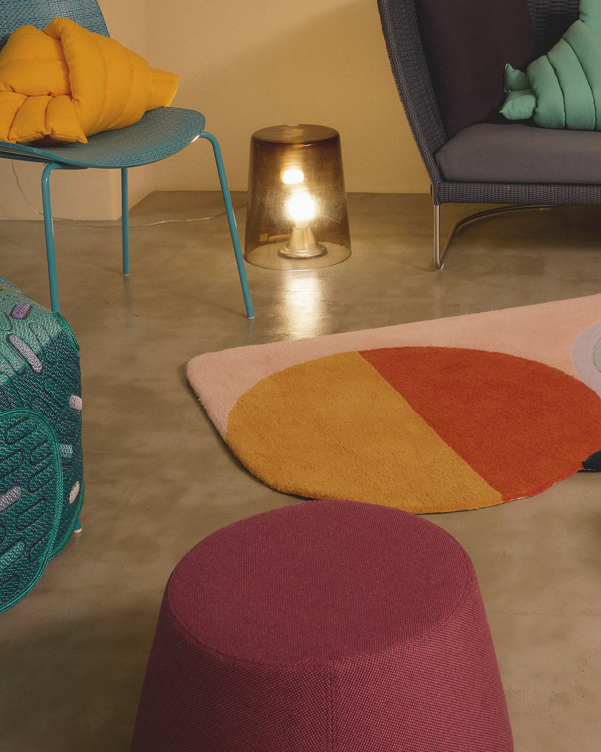 Godama Cushion – Wool Blend | Azuki Pink