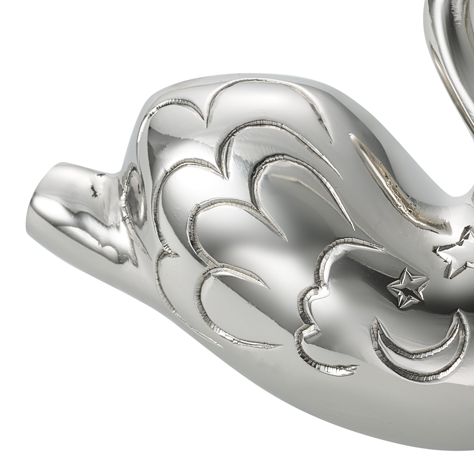 【Limited】Moon Swan Hook – Silver-plated brass