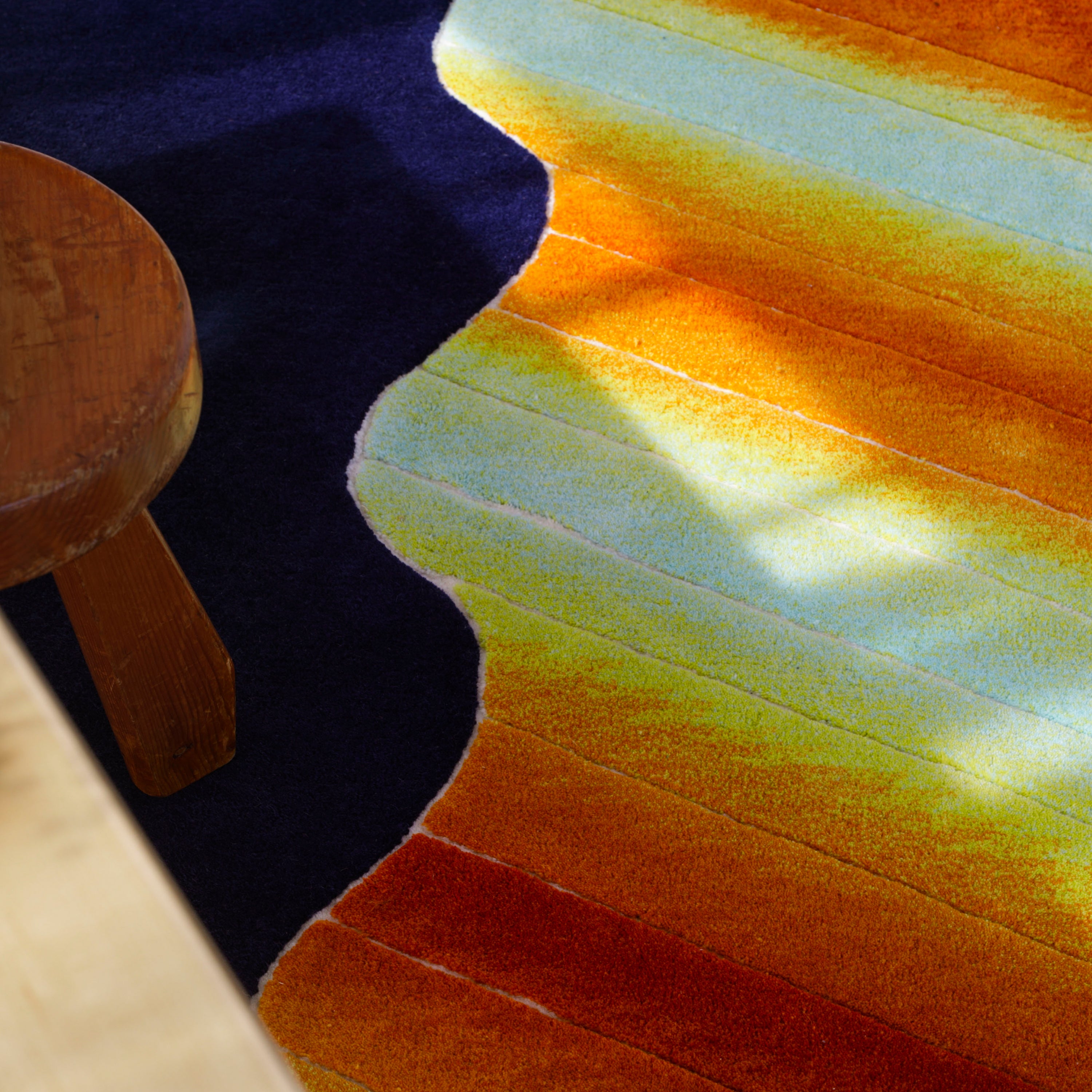 Light Box Rug - Green Flash