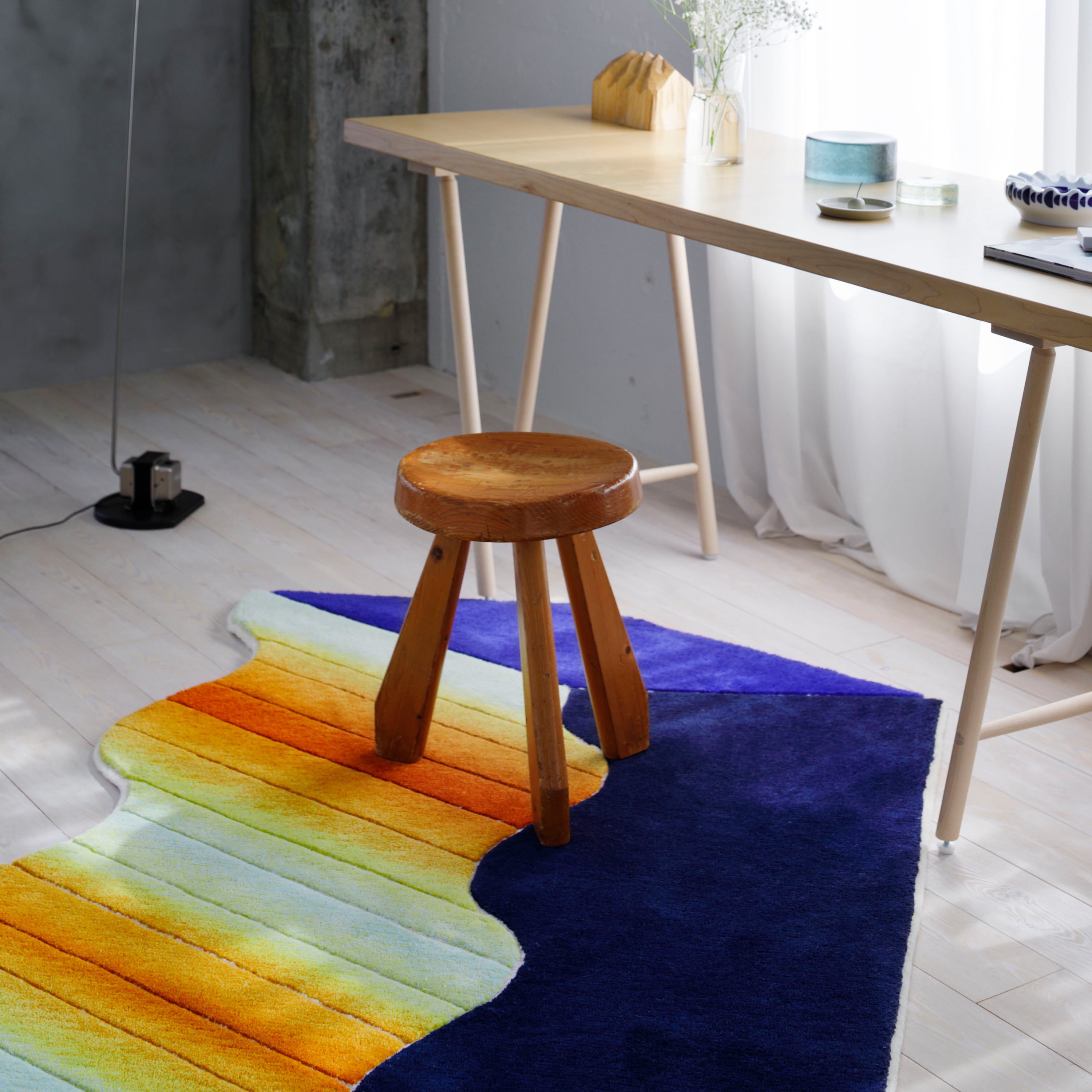 Light Box Rug - Green Flash
