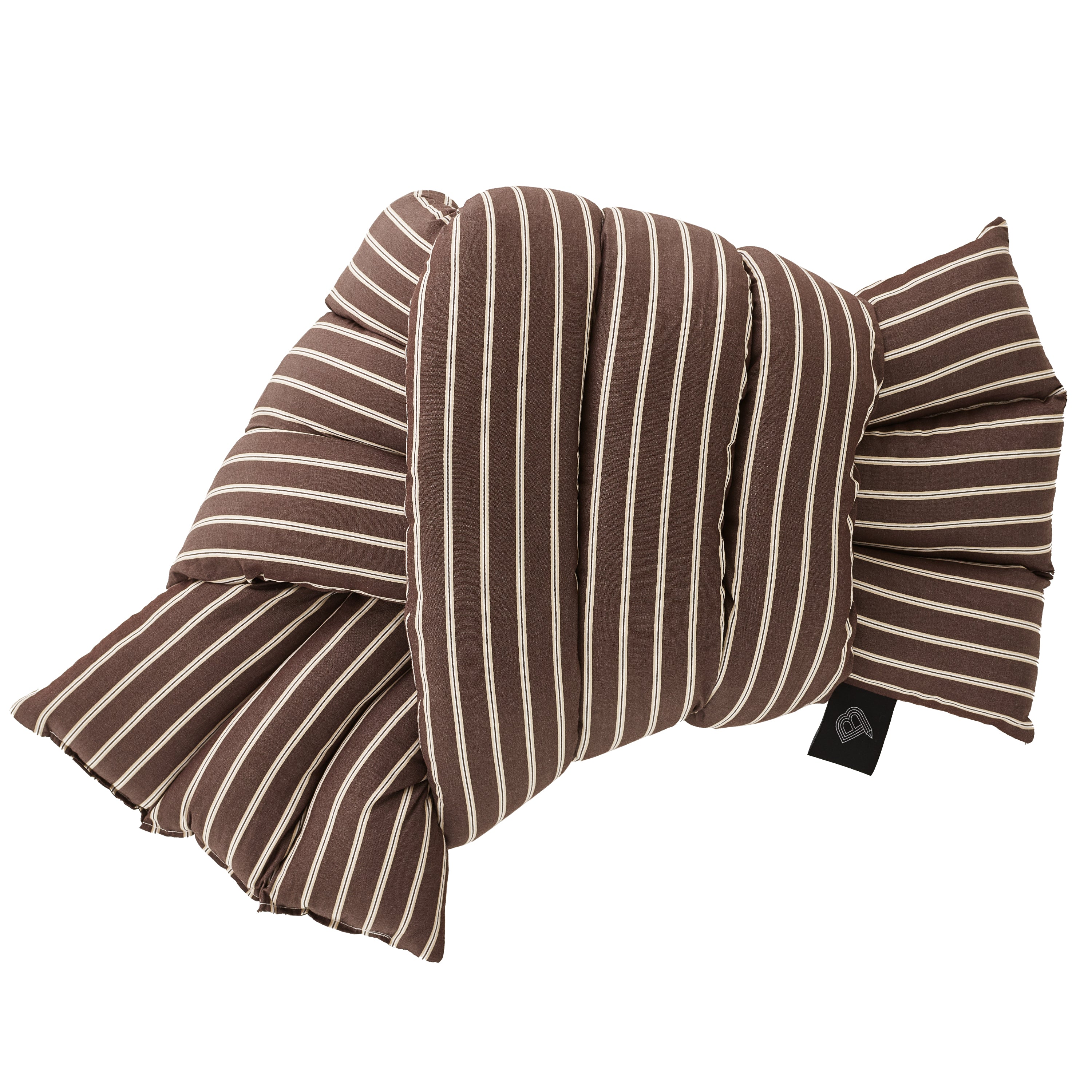 Musubi Cushion - Cotton | Double Stripe Brown x Sand