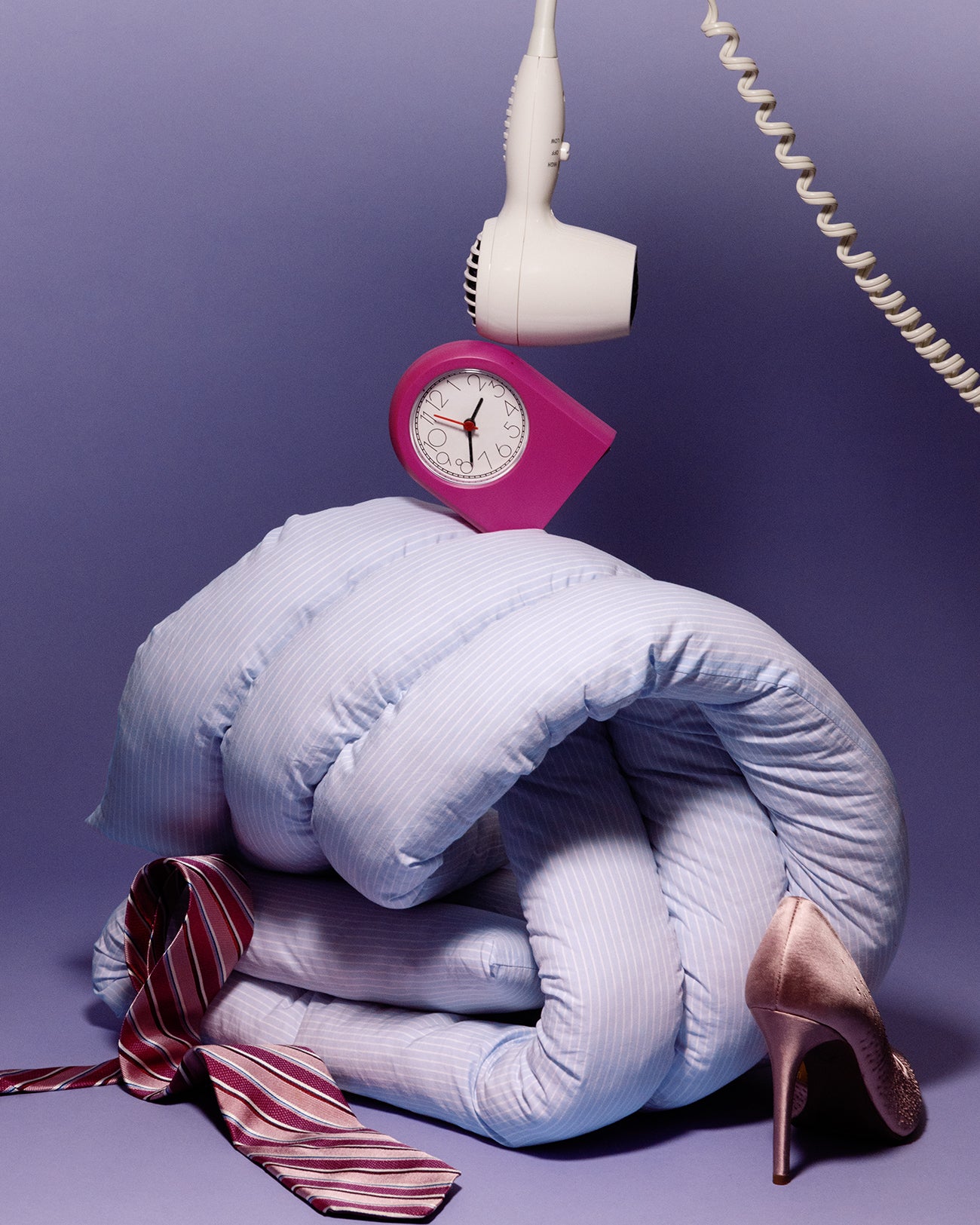 Musubi Cushion - Cotton Stripe | East Village Purple