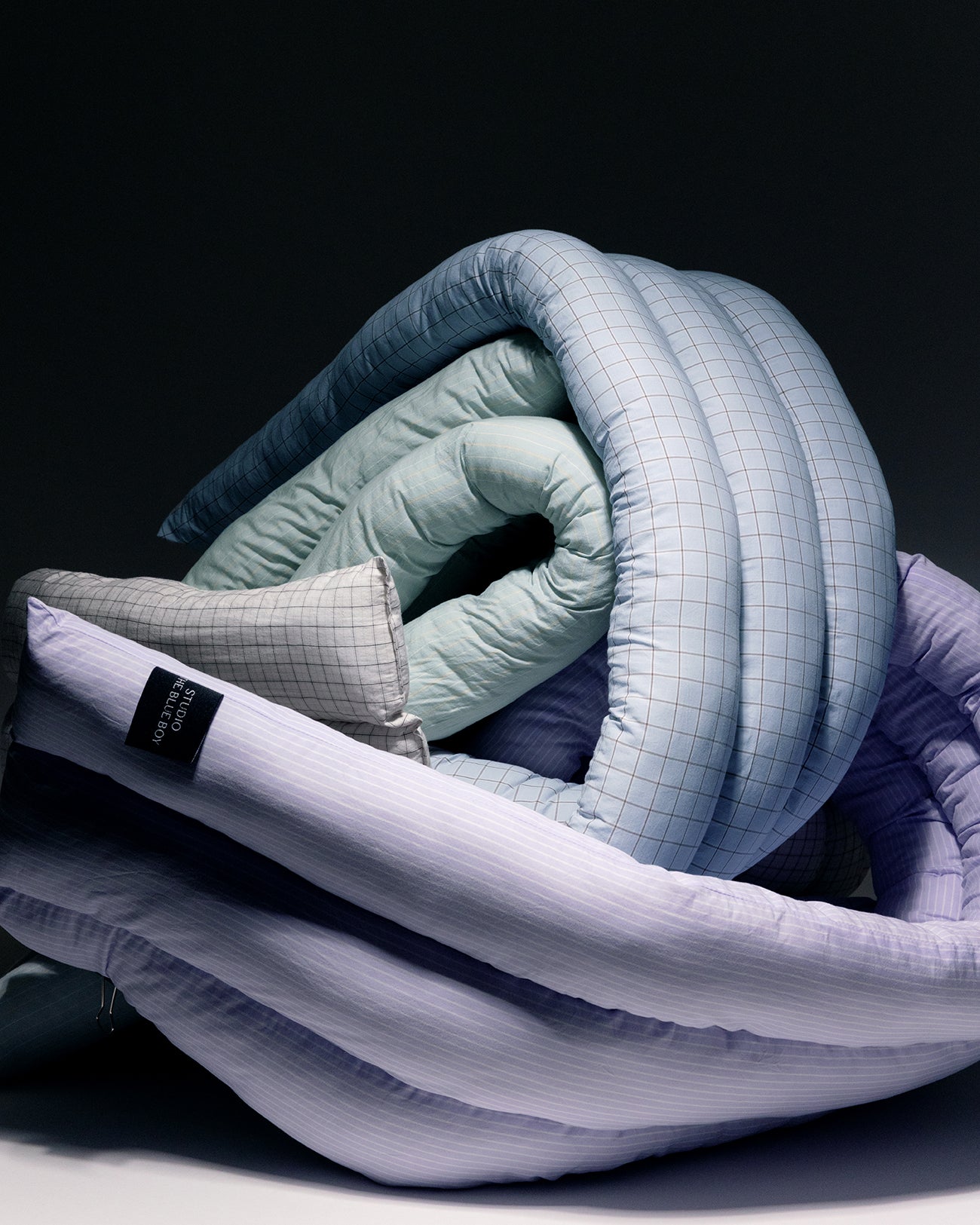 Musubi Cushion - Cotton Check | SoHo Ivory Grid