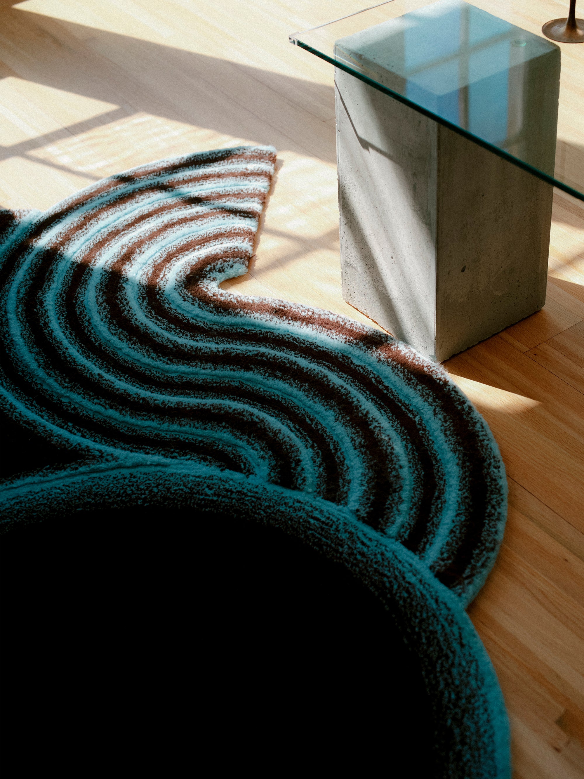 Wavy Gradient Rug Medium - Earth & Ice