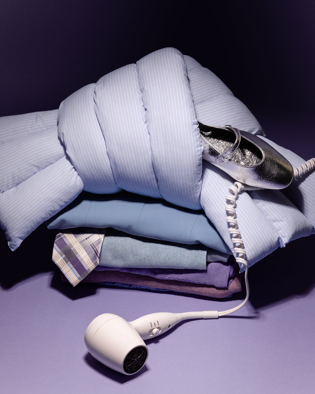 Musubi Cushion - Cotton Stripe | East Village Purple