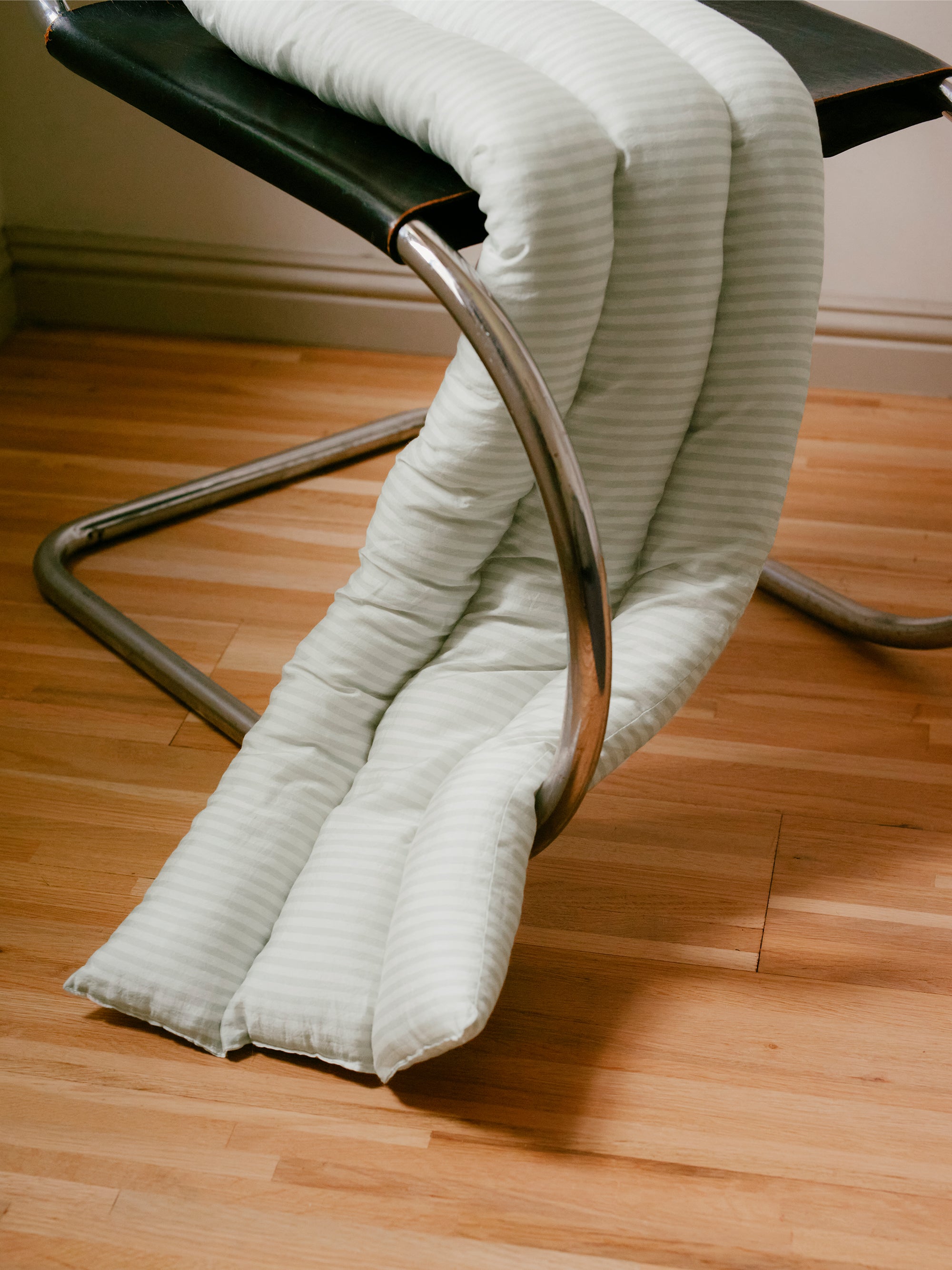 Musubi Cushion - Cellulose Stripes | Olive Mist