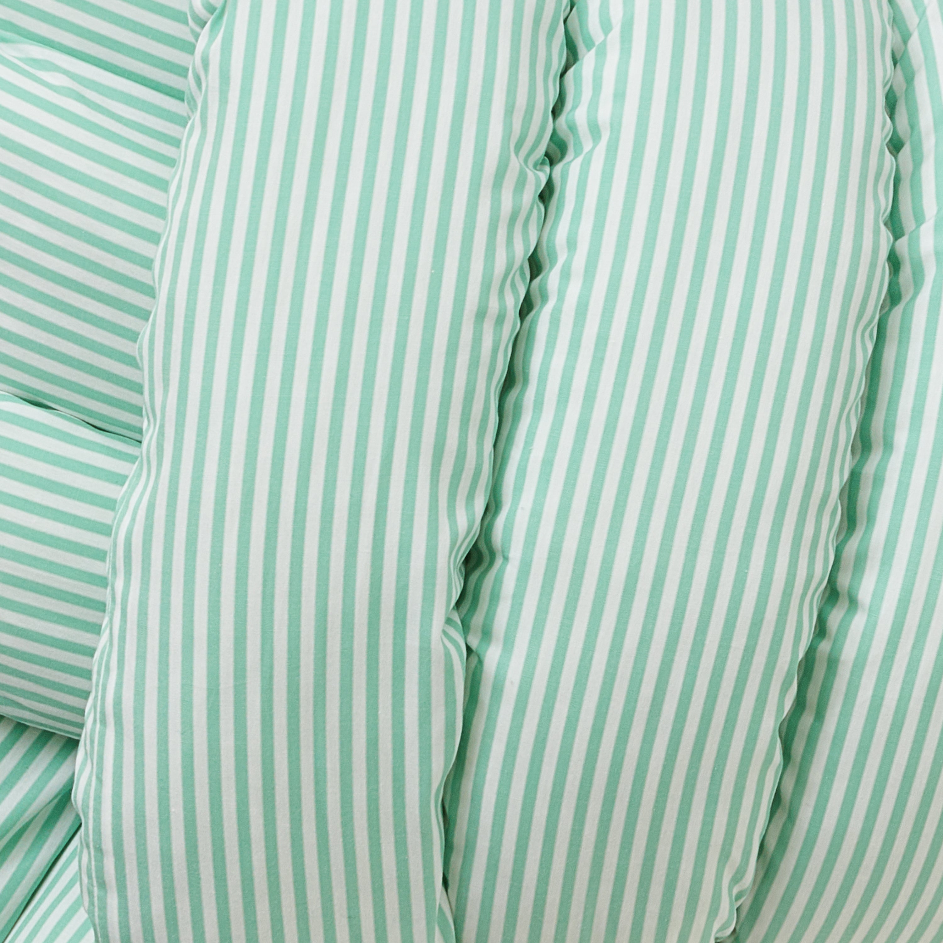 Musubi Cushion  | Fern green stripes
