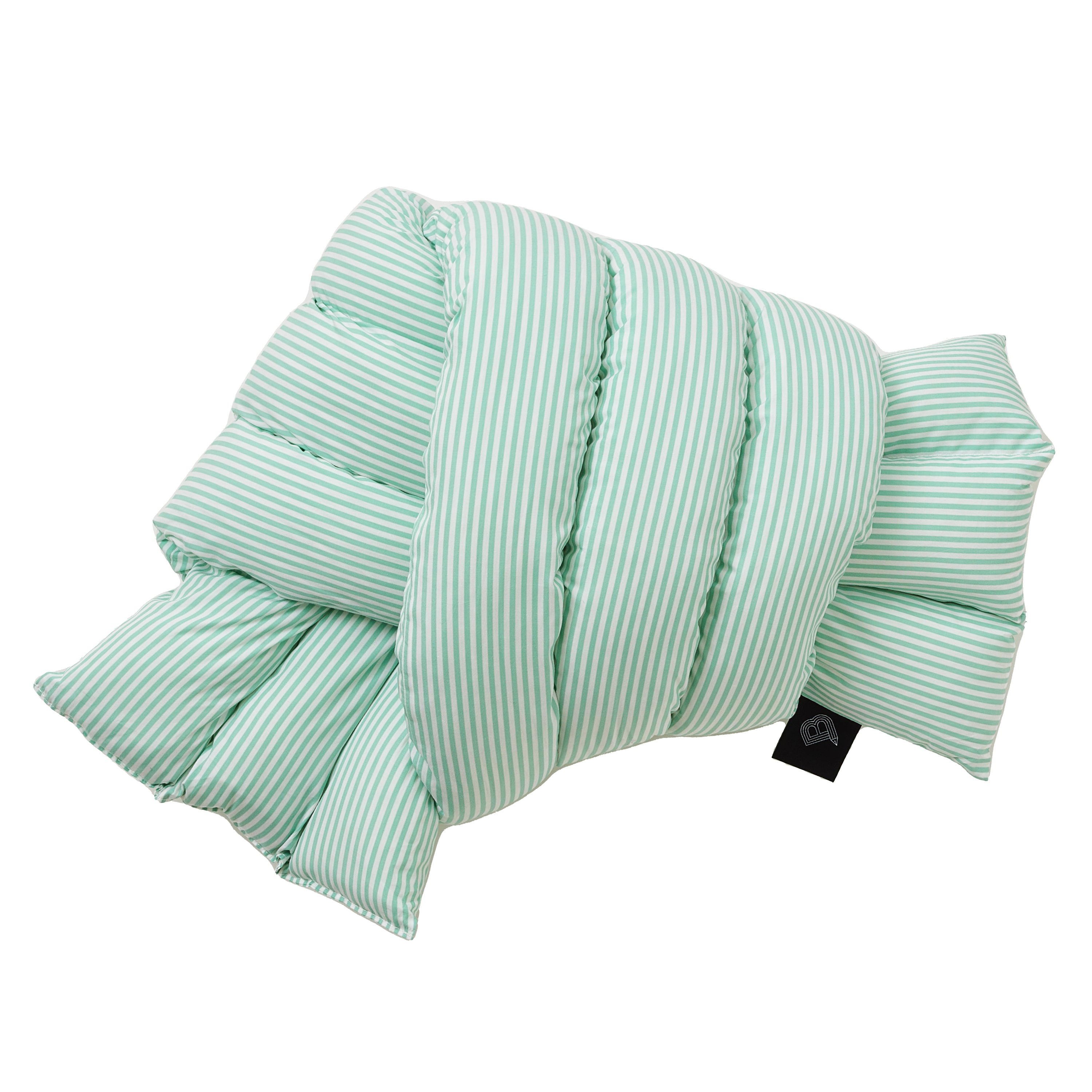 Musubi Cushion  | Fern green stripes