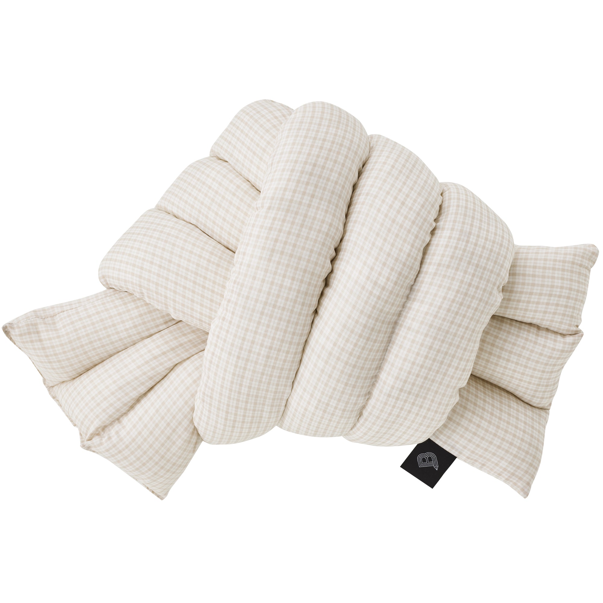 Musubi Cushion – Lyocell Checks | Nordic Sand Summer
