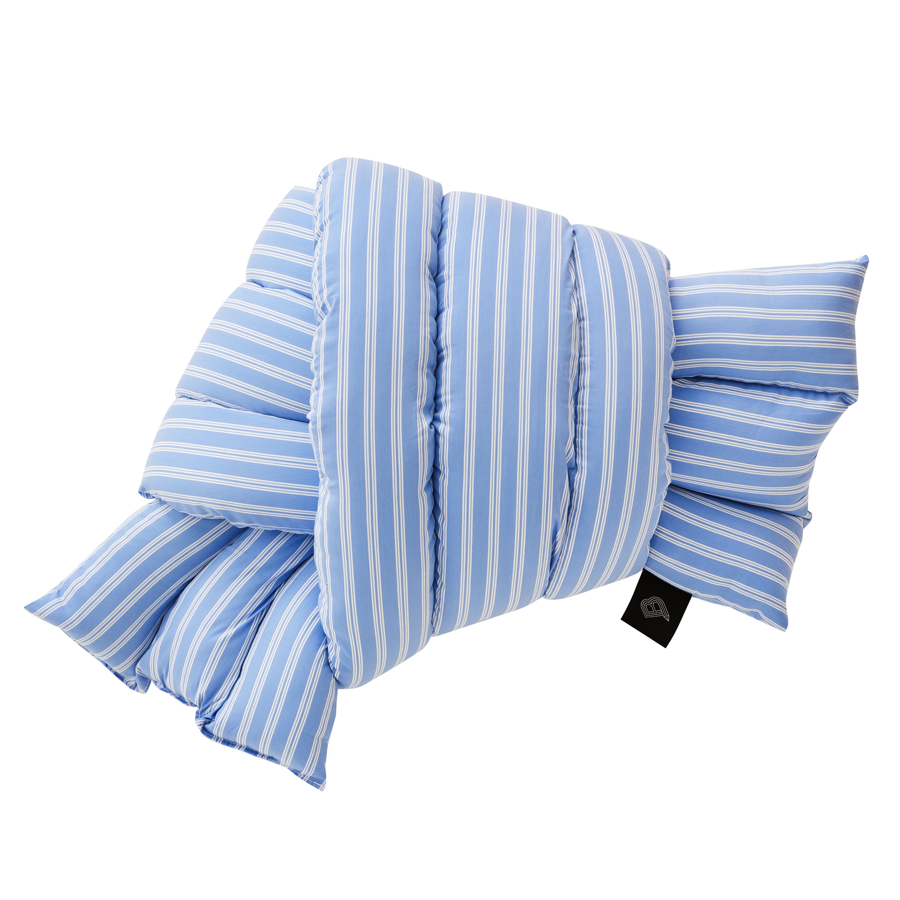 Musubi Cushion  | Blue hairline stripes
