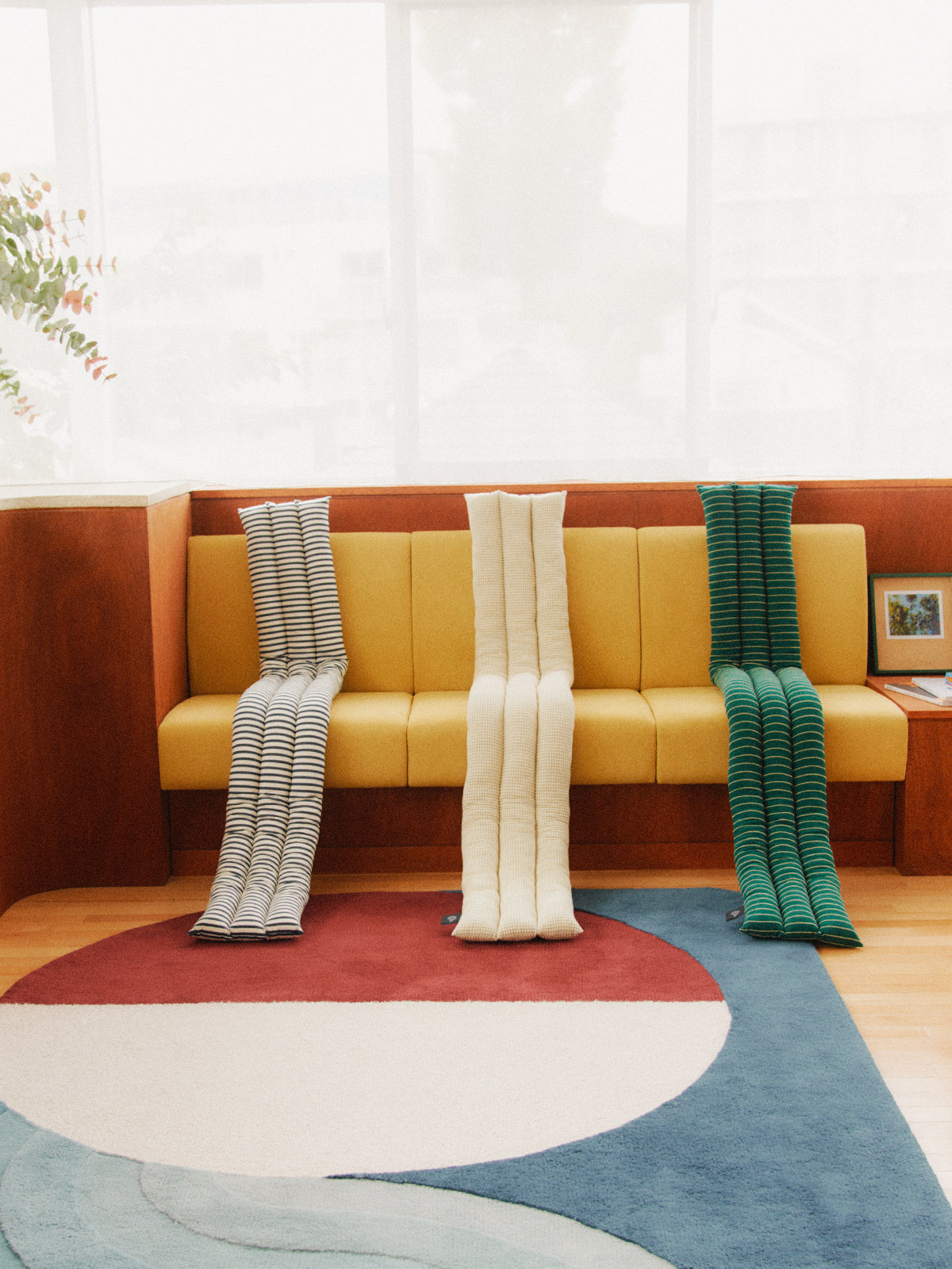 Musubi Cushion - Cotton Borders | Aegean Navy