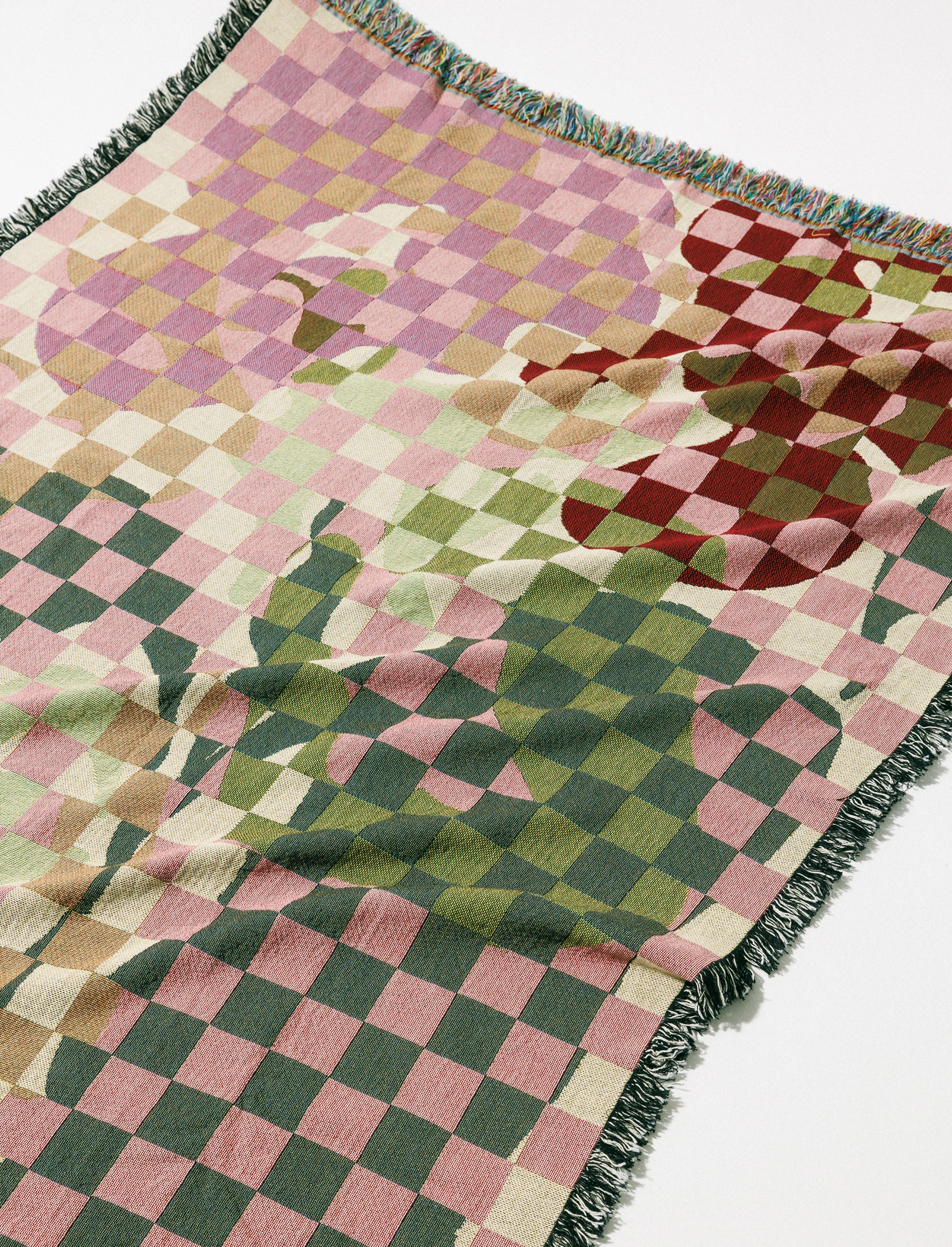 Woven throw blanket - Orchid camouflage