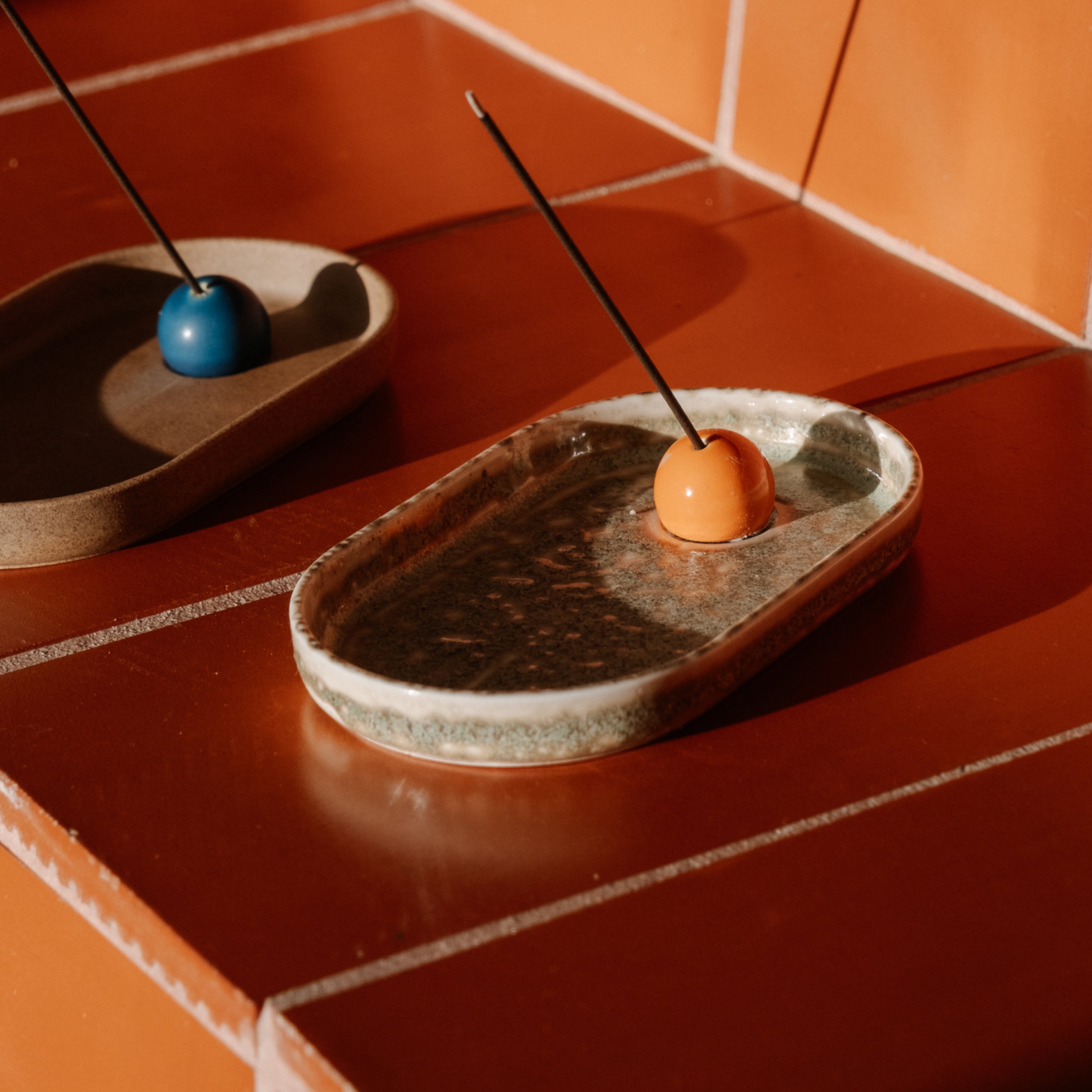 Incense holder（Hasamiyaki）- Ash Grazed Pear