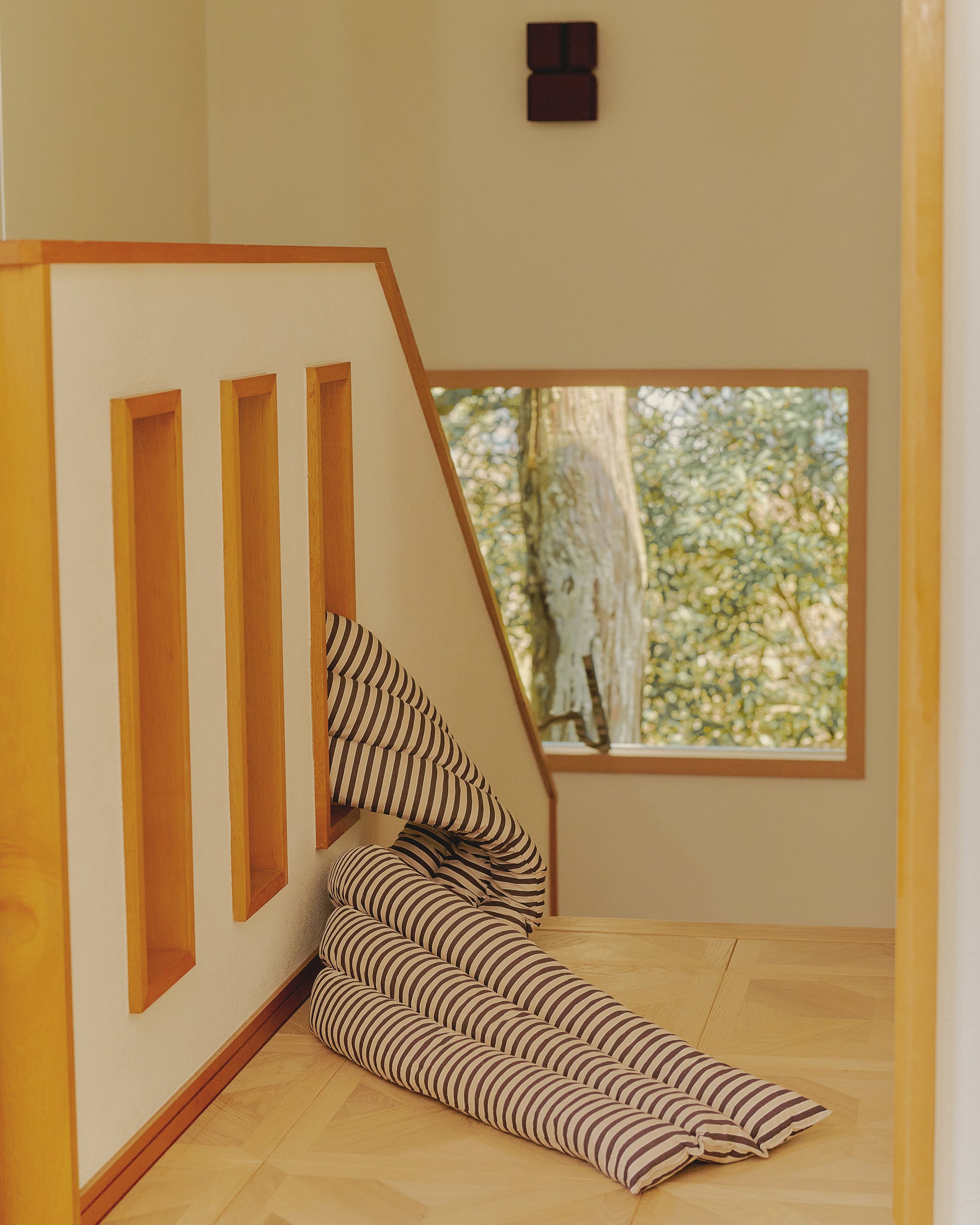 【PRE-ORDER】Musubi Cushion - Cotton Borders | Bistro Brown