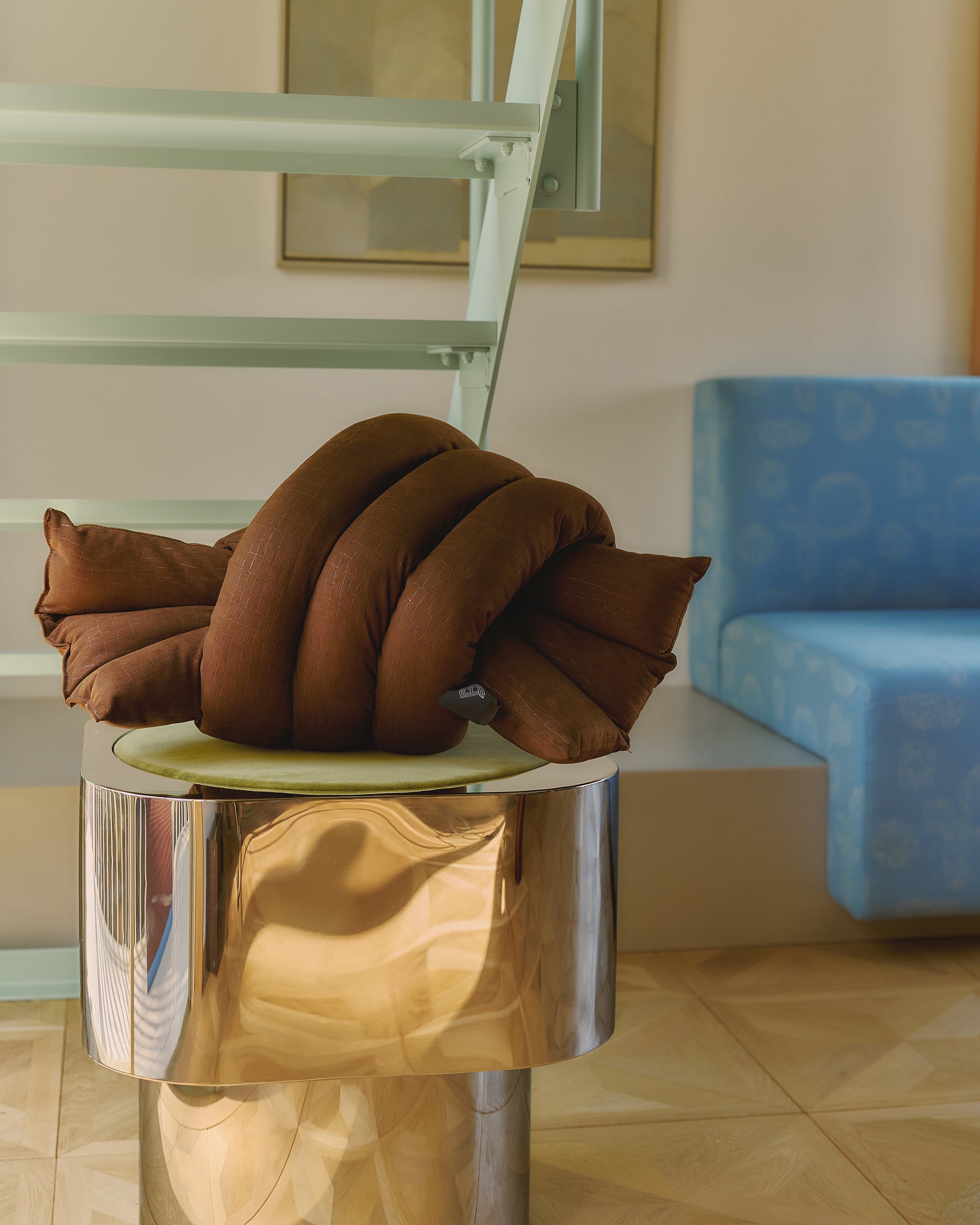 【PRE-ORDER】Musubi Cushion - Velours Croco | Saint-Germain Brown