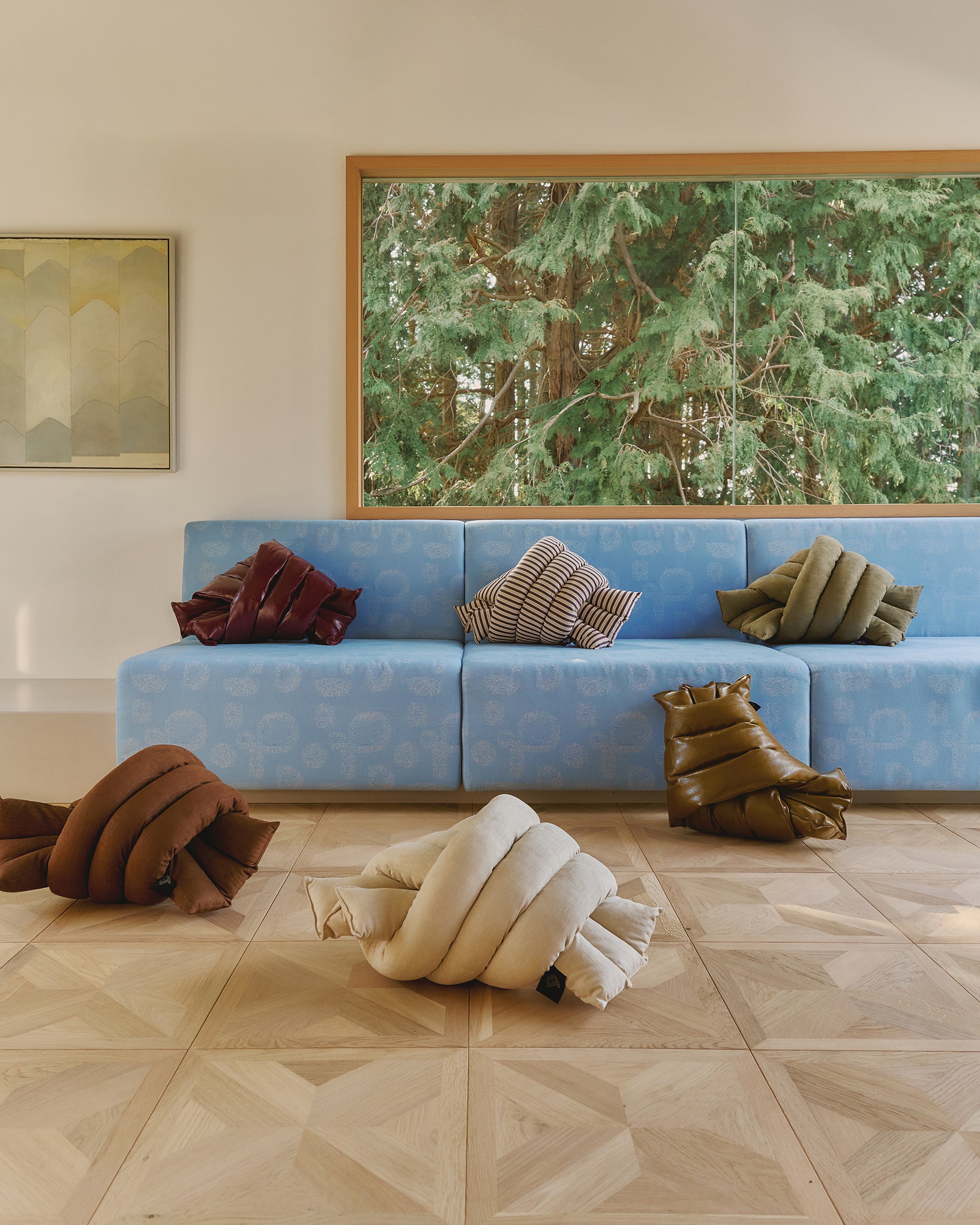 【PRE-ORDER】Musubi Cushion - Cotton Borders | Bistro Brown