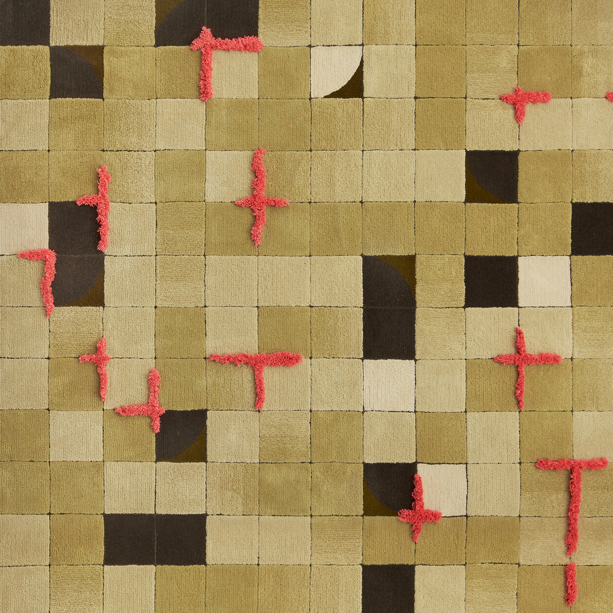 Performance Rug With Square Pattern Square Tiles Rug