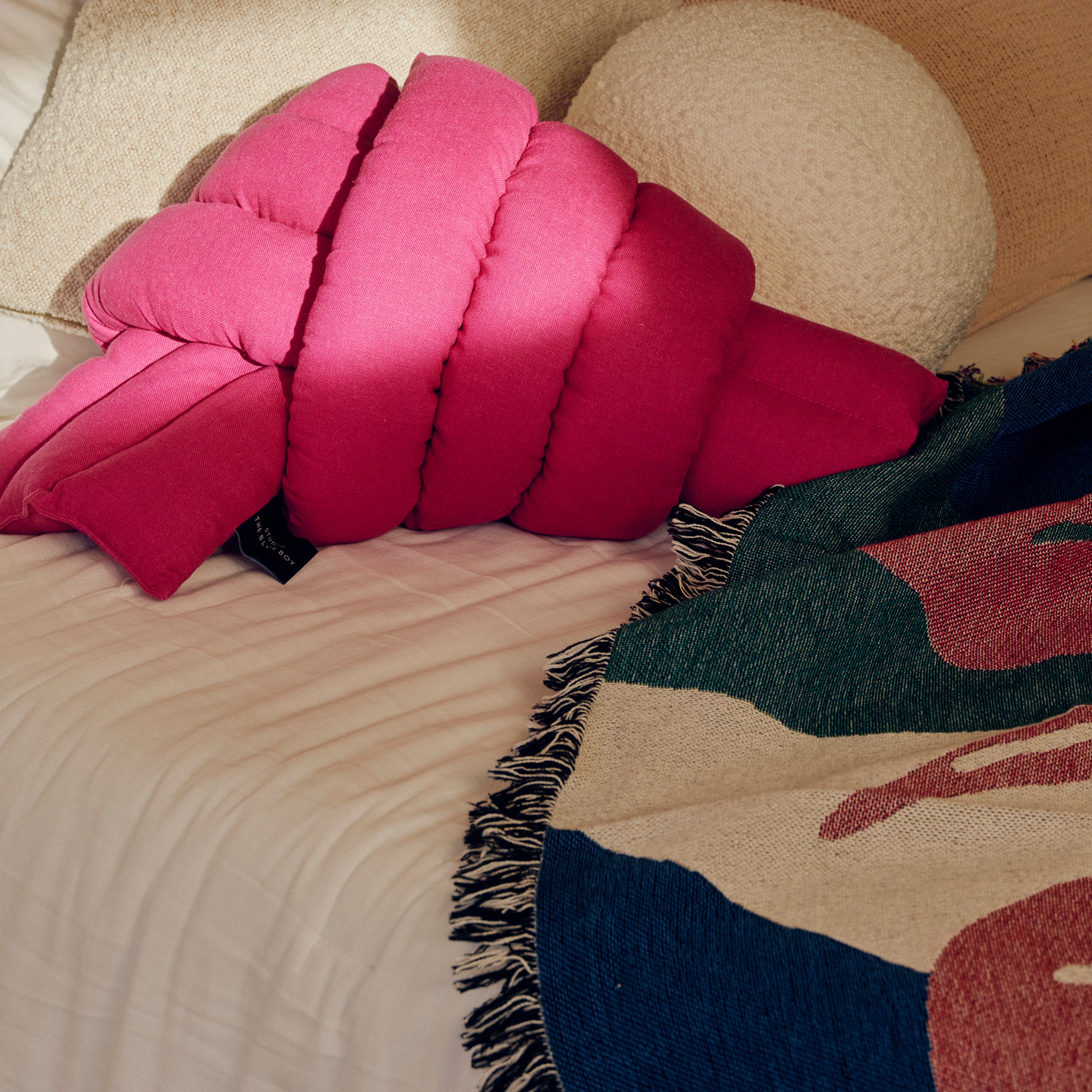 Musubi Cushion - Linen | Pink