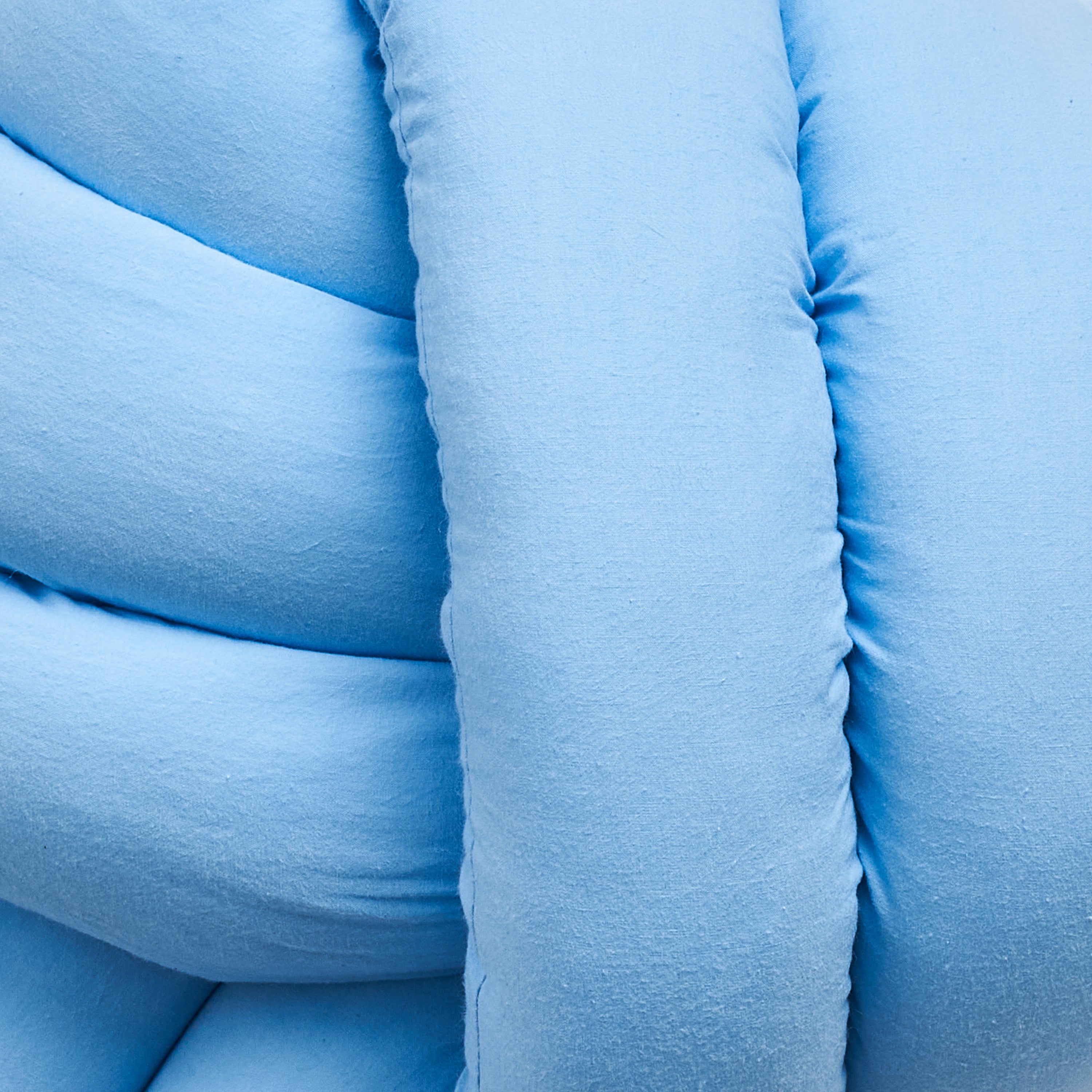 【Limited Item】Organic cotton fluffy musubi cushion - Maya Blue