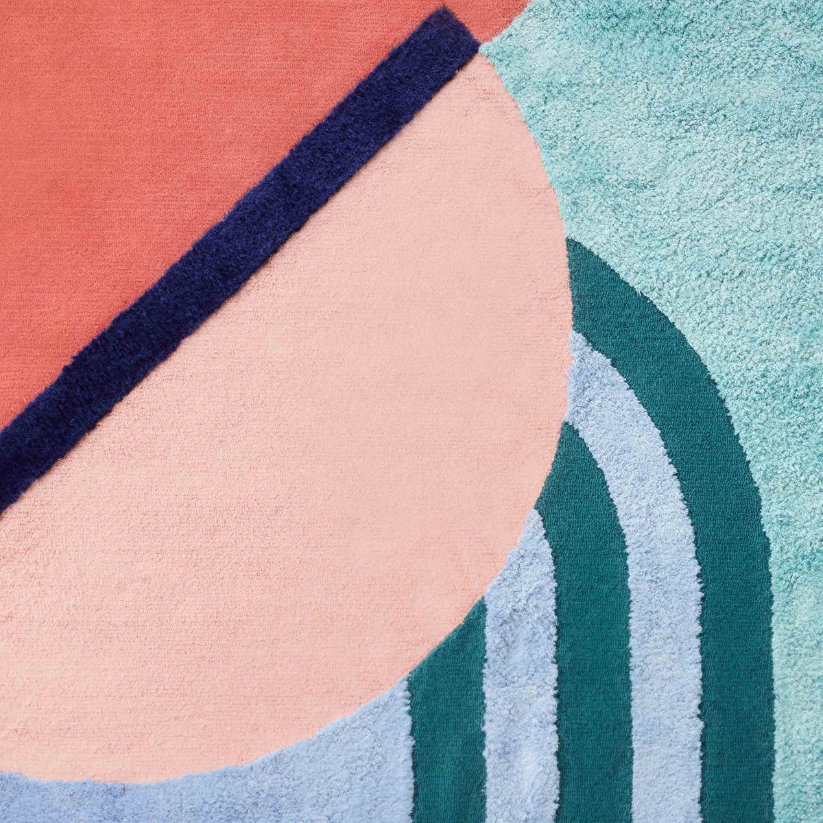 Wavy Gradient Rug Spatial Placement